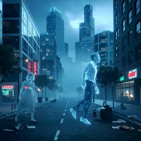 AI Video from prompt: generate a video where ghosts live in the city