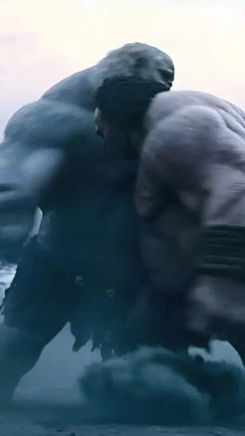 AI Video from prompt: Two giants are fighting each other