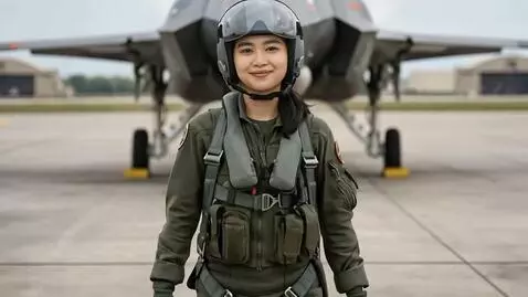 AI Video from prompt: Continous shot, girl walk near camera, realistic