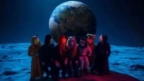 AI Video from prompt: people are smiling warmly, the planet is spinnin