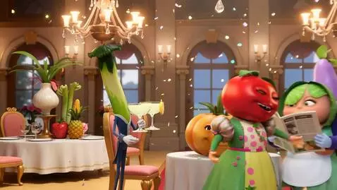 AI Video from prompt: Create a bright, colorful, and funny fairytale v