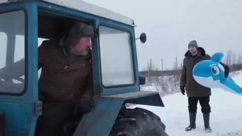 AI Video from prompt: Viral video, Russia, winter, somewhere far from 