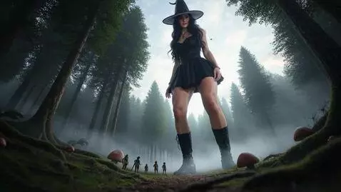 AI Video from prompt: Show her as giantess 80 meter tall