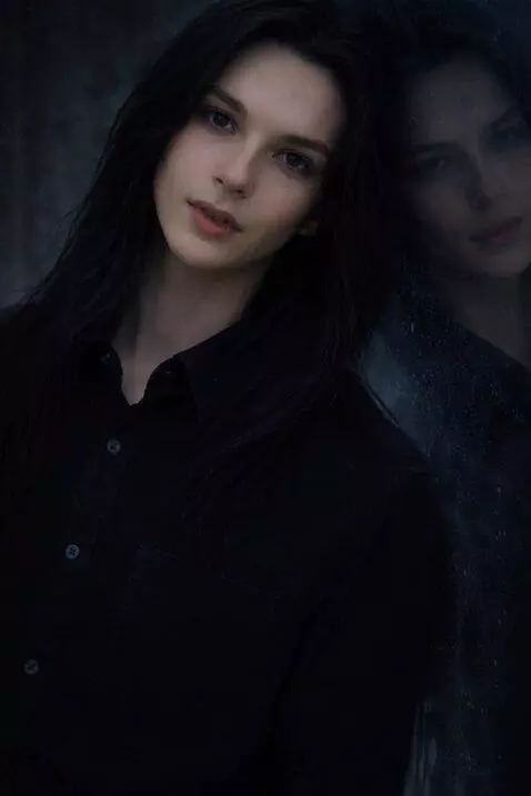 AI Video from prompt: A cinematic close-up of a young androgynous man 