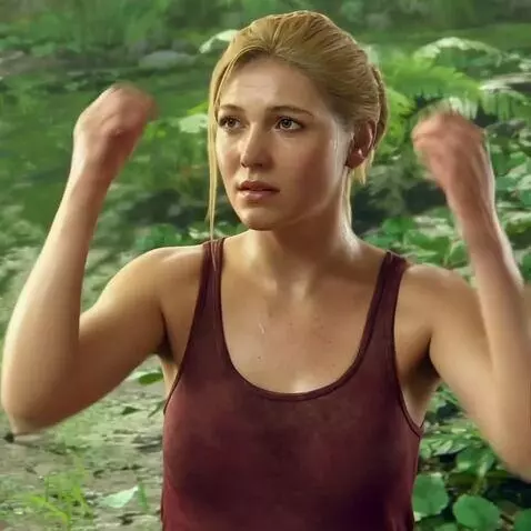 AI Video from prompt: a woman     arms raised behind her head. Fixing 