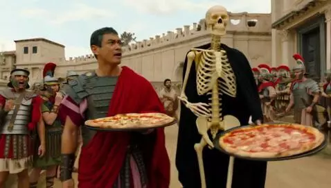 AI Video from prompt: scene 1 ancient Rome marketplace skeleton bringi