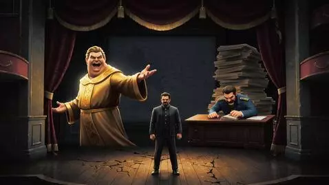 AI Video from prompt: A poem, saturated with satirical imagery and sha