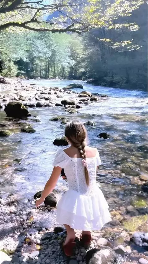 AI Video from prompt: a woman  kneels down and lies on her stomach in 