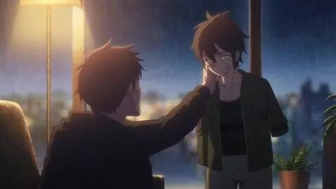 AI Video from prompt: It was already evening, and they were sitting at