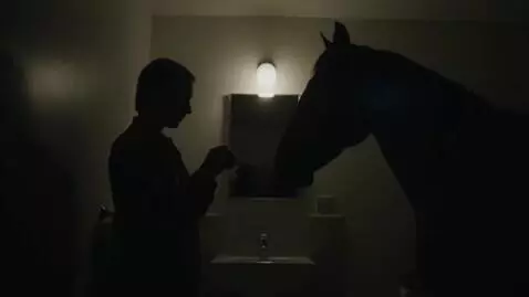 AI Video from prompt: CLIP 1 (0–4s)  Dark screen, subtle film grain, l