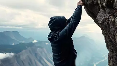 AI Video from prompt: rock climber