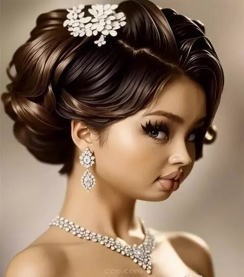 AI Video from prompt: A woman poses from various angles, quickly chang