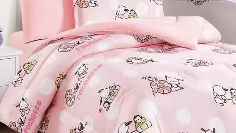 AI Video from prompt: Cinematic product video of a pink Hello Kitty be