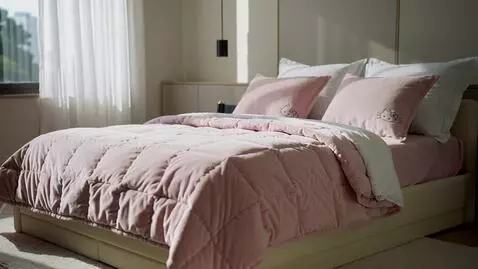 AI Video from prompt: Cinematic product video of a pink Hello Kitty be