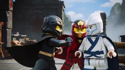 AI Video from prompt: Cole and kai hit zane ninjago lego