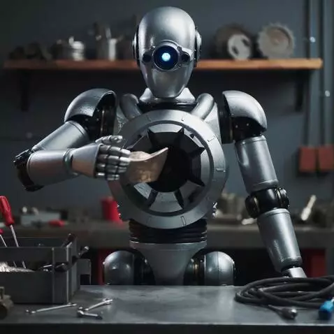 AI Video from prompt: generate a video of a robot eating iron