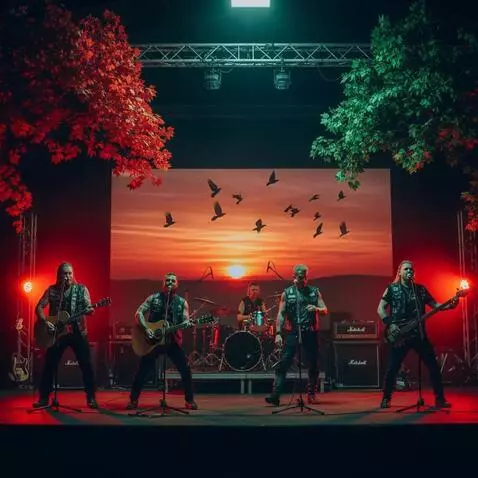 AI Video from prompt: Russian Cossack chanson-hard-blues-rock, 120 BPM