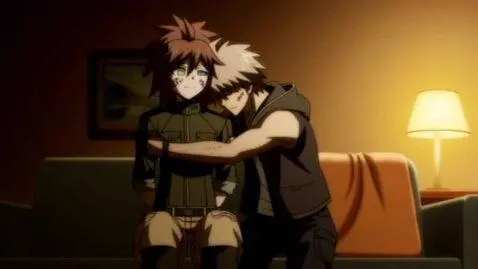 AI Video from prompt: It was already evening, and they were sitting at