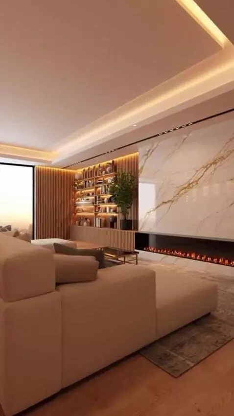 AI Video from prompt: A completely empty space. Suddenly, a luxury roo