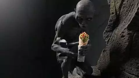 AI Video from prompt: The stone character rises from the stone and beg