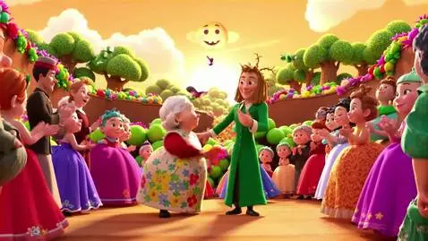 AI Video from prompt: Cartoon 3D, 8K. Imagine a magical, fairytale gar