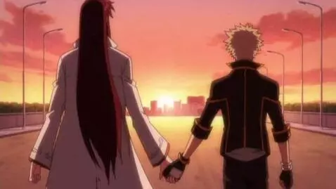 AI Video from prompt: An anime scene: Marusya, a military girl with gr