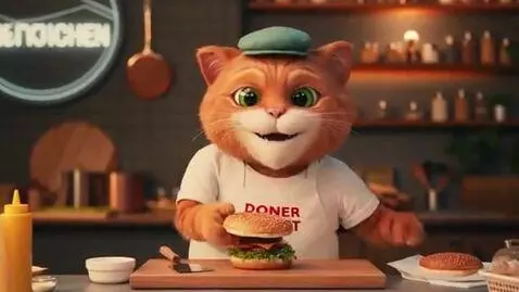 AI Video from prompt: A Cat Doing A Show And It HAS THE INSCRIPTION "D