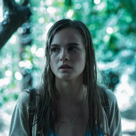 AI Video from prompt: the girl looking to one side and says something 