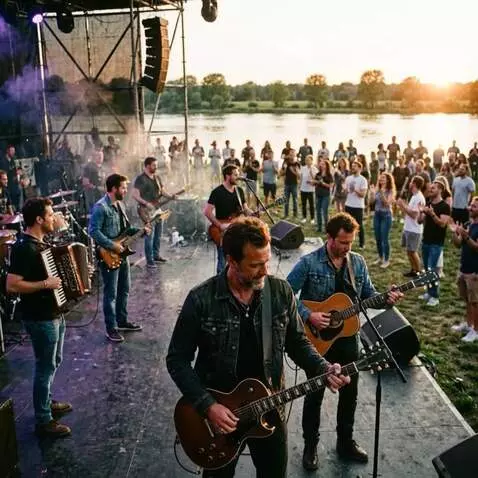 AI Video from prompt: The guitarist plays a slow blues solo on the gui