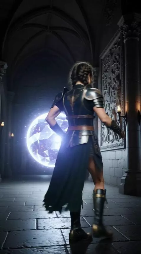 AI Video from prompt: A woman dances the twist with a man in a wrinkle