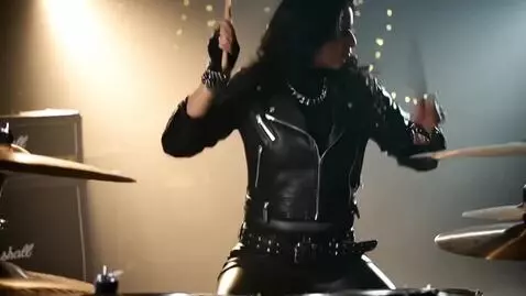 AI Video from prompt: Girl playing drum