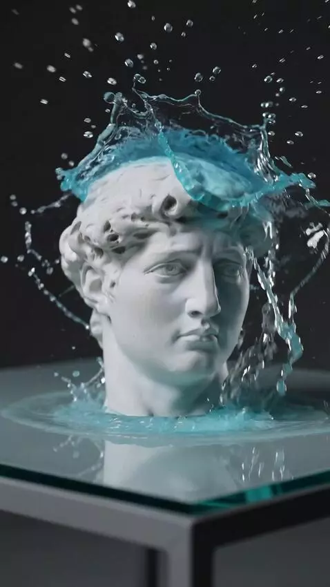 AI Video from prompt: A hyper-realistic, cinematic close-up of a solid