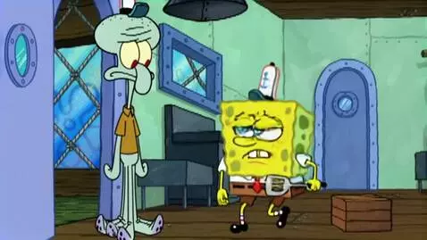 AI Video from prompt: Spongebob sniffing Squidward butt. Mmmmmmm. Deli
