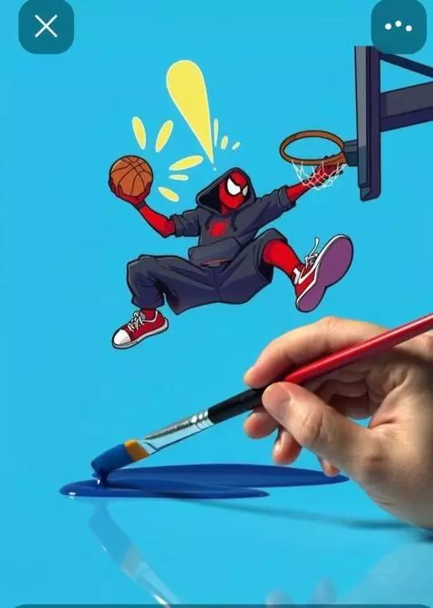 AI Video from prompt: Time-lapse of an artist painting this exact imag