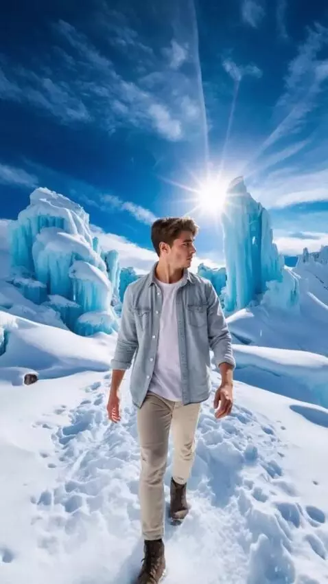 AI Video from prompt: A man with a confused face walks towards the cam