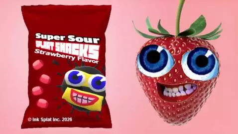 AI Video from prompt: a commercial about the strawberry flavored versi