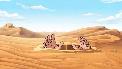 AI Video from prompt: cartoon illustration of the same flat desert lan