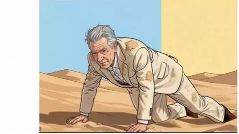AI Video from prompt: cartoon illustration of the same flat desert lan