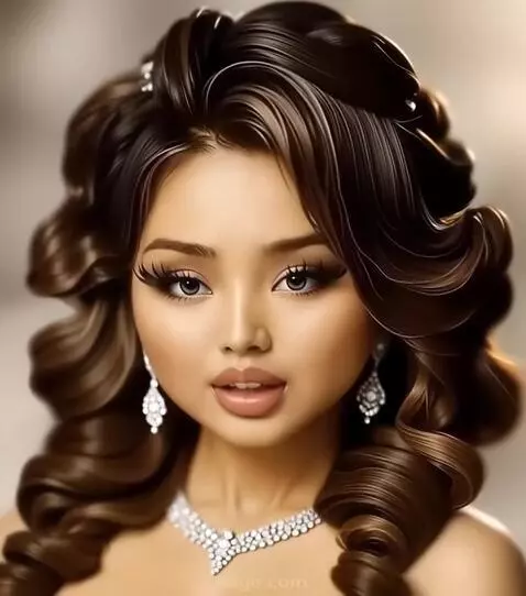 AI Video from prompt: A woman poses from various angles, quickly chang