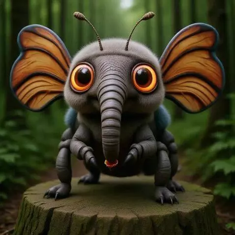 AI Video from prompt: drinks nectar from a tropical flower with its pr