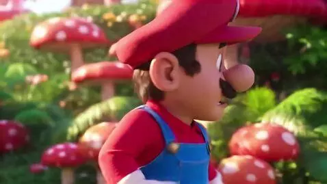 AI Video from prompt: Do as the Mario walks across the yard abruptly s