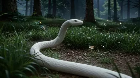 AI Video from prompt: Create a cinematic video set in a forest at nigh