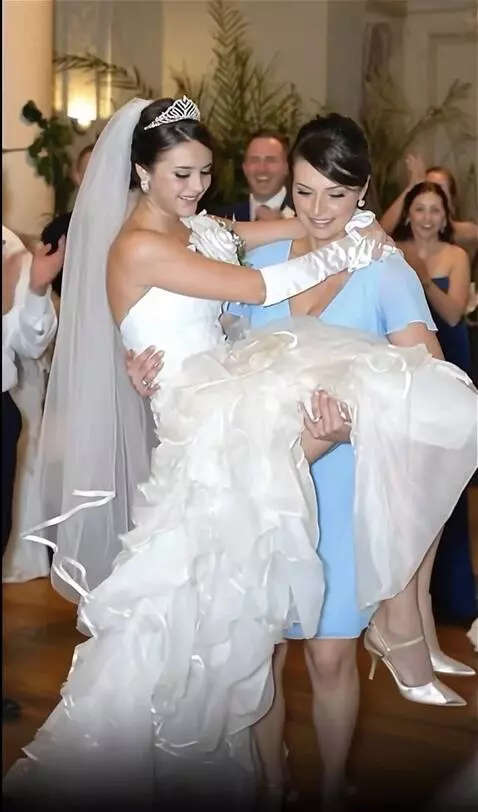 AI Video from prompt: A young dark-haired girl and a wife with wedding