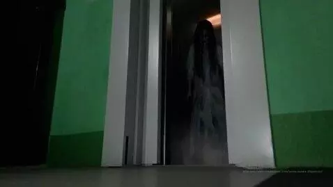 AI Video from prompt: The elevator doors open and a scary, terrifying 