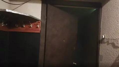 AI Video from prompt: The door opens abruptly and a terrible, terrible