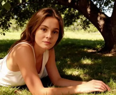 AI Video from prompt: the girl is looking at the camera. her facial ex