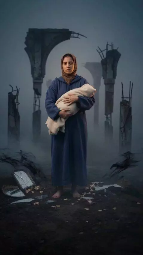 AI Video from prompt: A surreal cinematic emotional scene of a Morocca