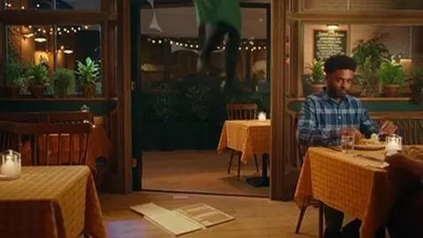 AI Video from prompt: Live-action style, bright and silly. A cozy rest