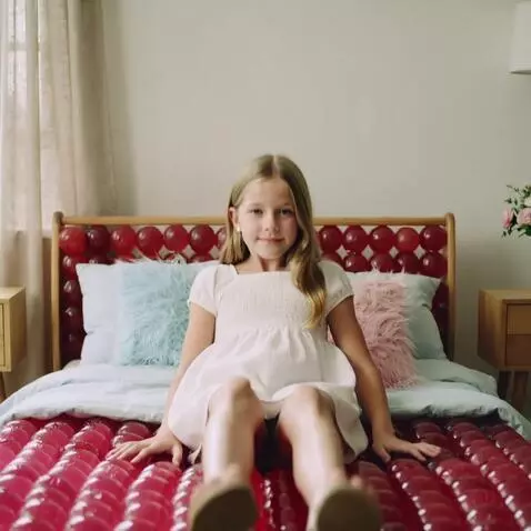 AI Video from prompt: Generate a video of a girl lying down on a bed m
