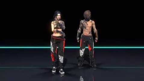 AI Video from prompt: do trend dance tik tok for this couple video on 